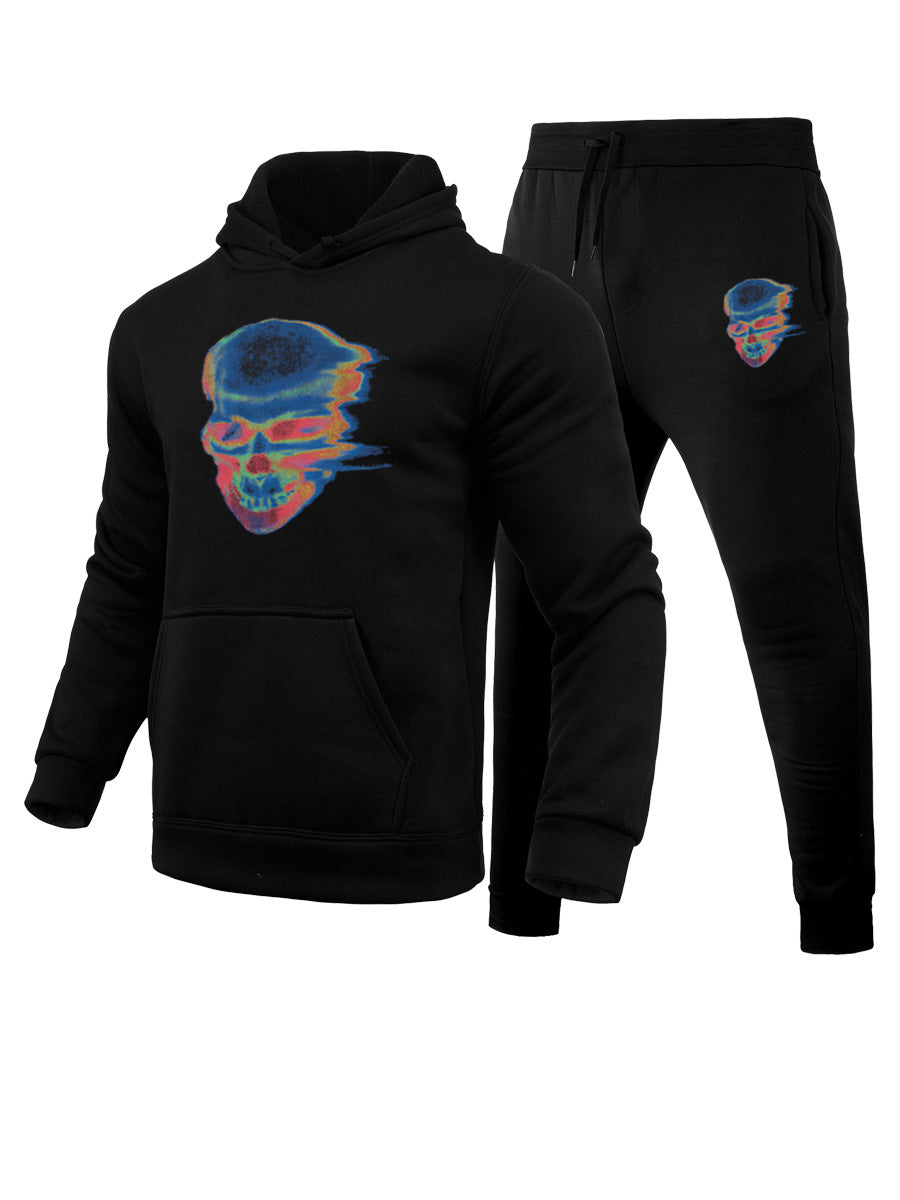 Men's sports jacket and jogger pants set with creative skull design Lune London