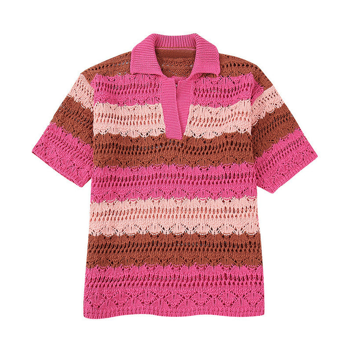 Knit set for women with trendy airy pattern and relaxed fit Lune London