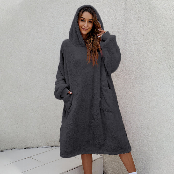 Ladies Soft Sweatshirt with Large Pockets and Hood Fashion Heidi