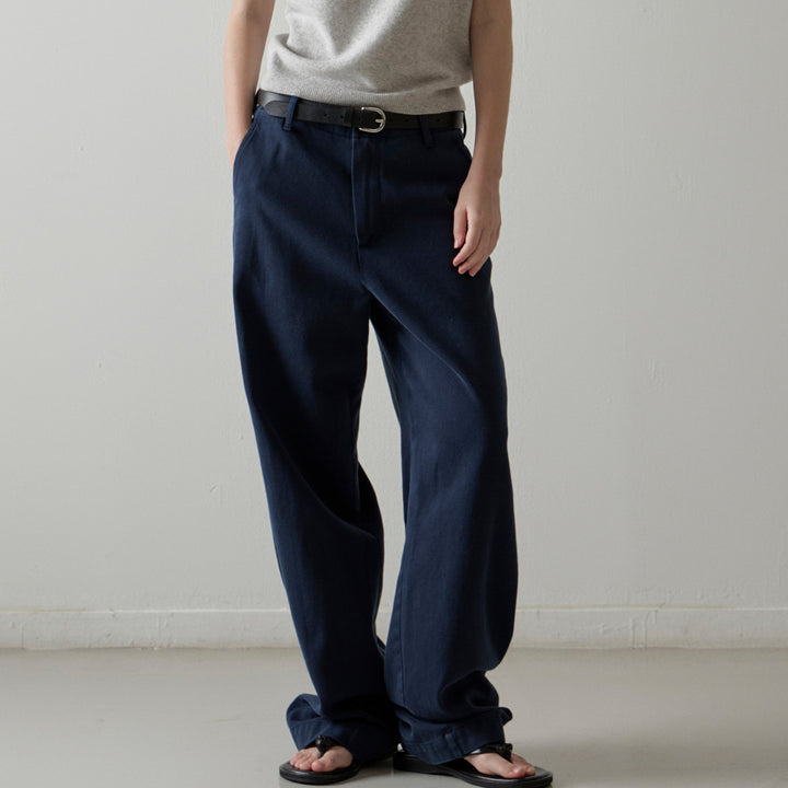 Pantalons en denim larges pour femmes avec taille haute Chic & Stil
