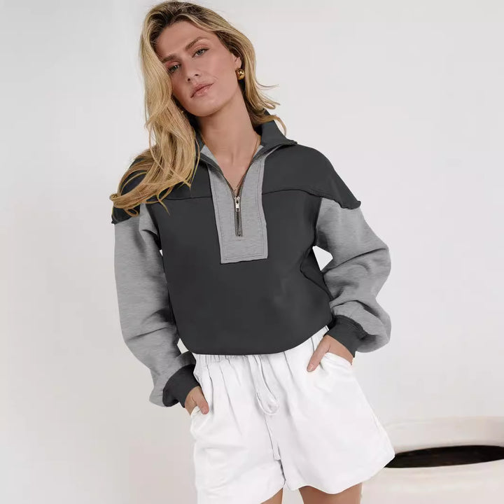 Women’s sporty high collar sweater Lune London