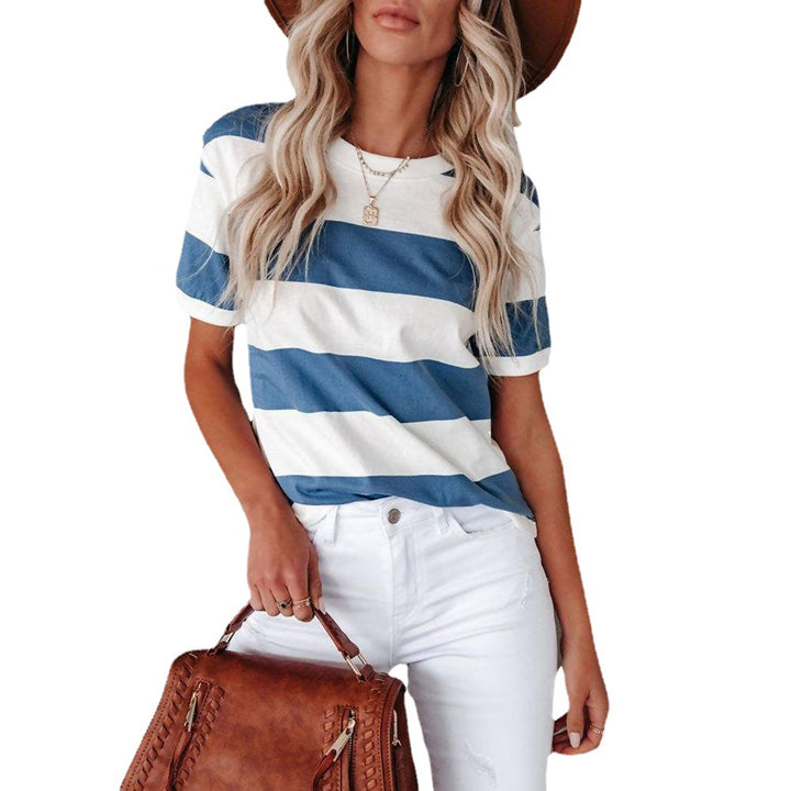 Women Striped Cotton Leisure T-Shirt Lune London