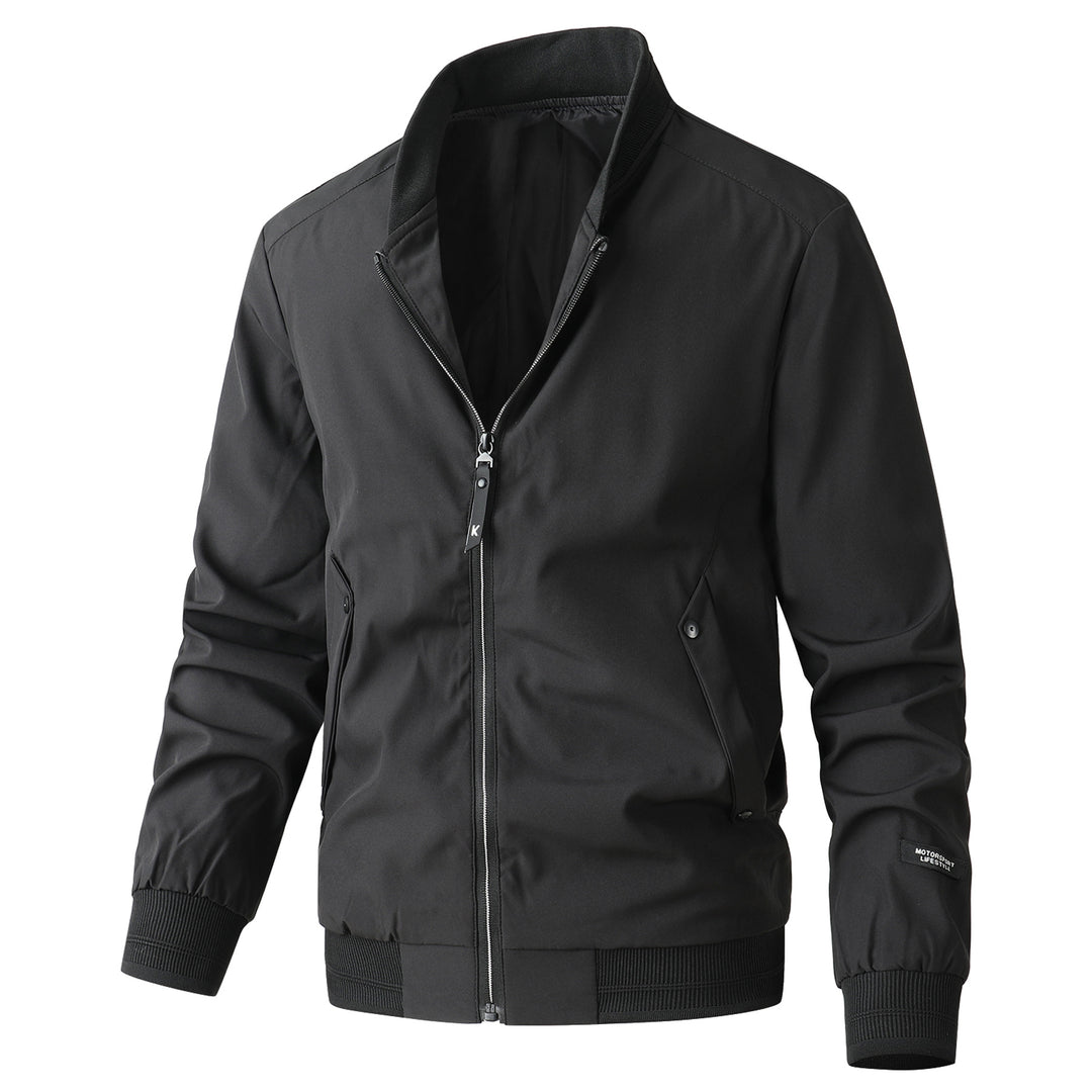 Stylish transitional jacket for men with trendy high collar Lune London