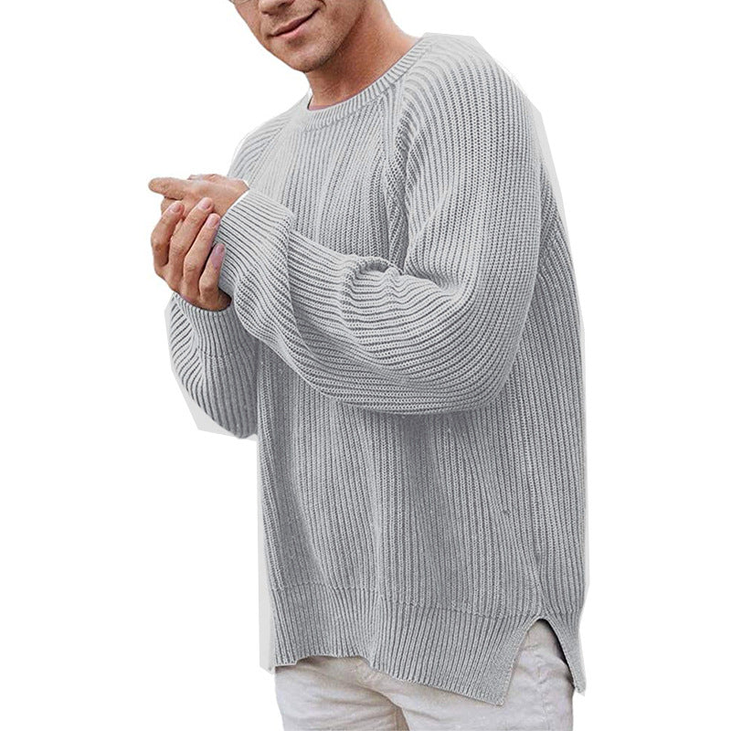 Casual knit sweater for men with ribbed structure and comfortable fit Lune London