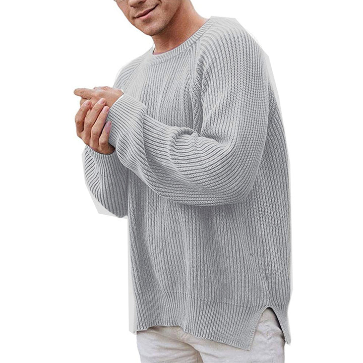 Casual knit sweater for men with ribbed structure and comfortable fit Lune London