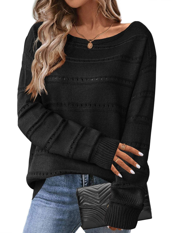 Pull en tricot pour femmes avec une structure aérienne et un design ample Chic & Stil