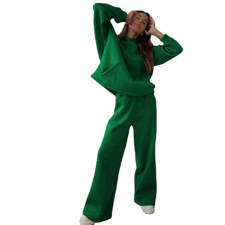 Ladies Oversized Comfortable Hoodie and Chic Puff Pants Set