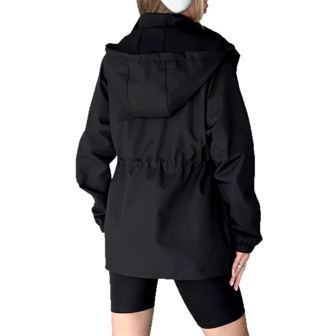 Women's waterproof leisure jacket with adjustable hood and elastic waist Lune London