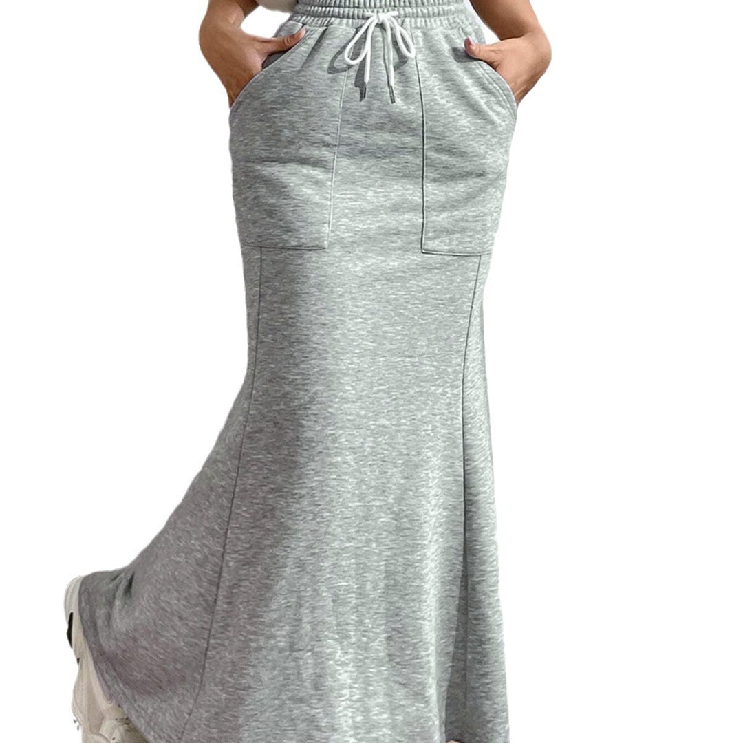 Jupe maxi en sweat femme avec taille élastique et poches pratiques Chic & Stil