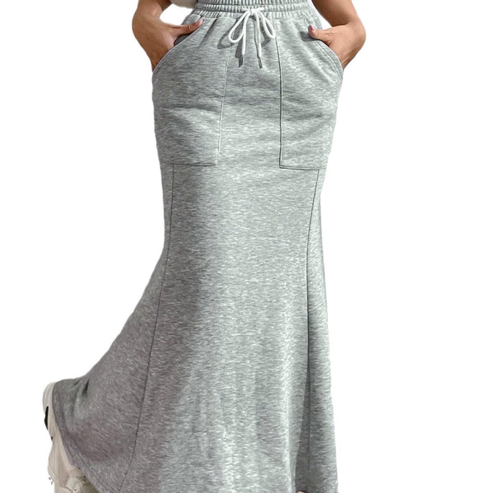 Jupe maxi en sweat femme avec taille élastique et poches pratiques Chic & Stil