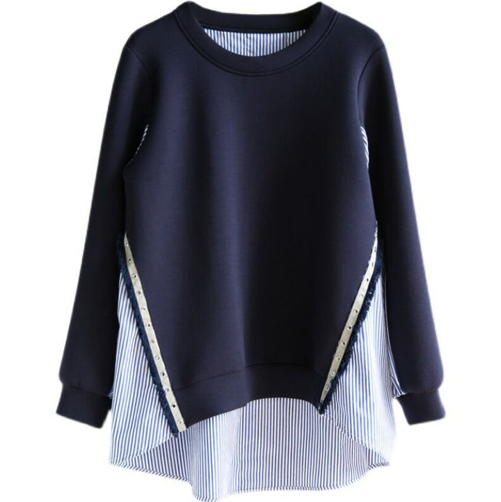 Casual women's sweatshirt with a unique layered design and contrasting details Lune London