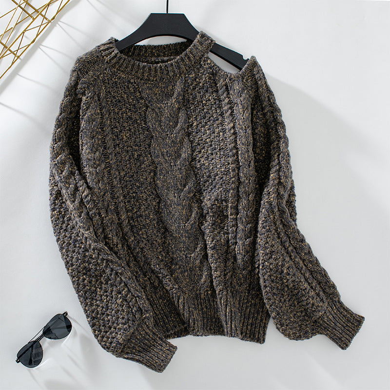 Chunky knit sweater for women with an elegant structure and trendy puff sleeves Lune London