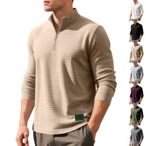 Pullover for men with structured design and high collar Lune London