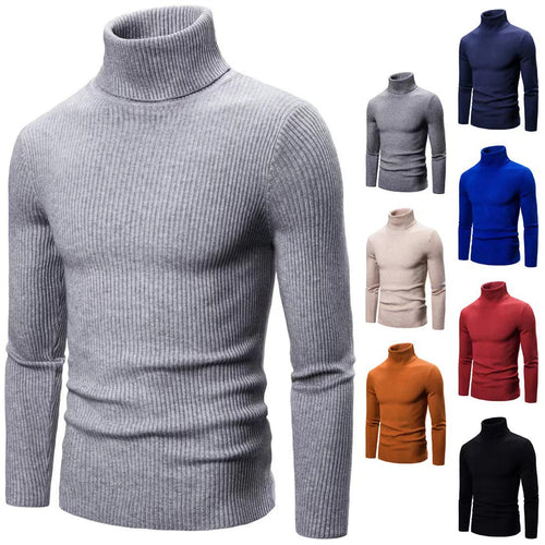 Men's High-Quality Turtleneck Sweater Made Of Fine Ribbed Knit Lune London