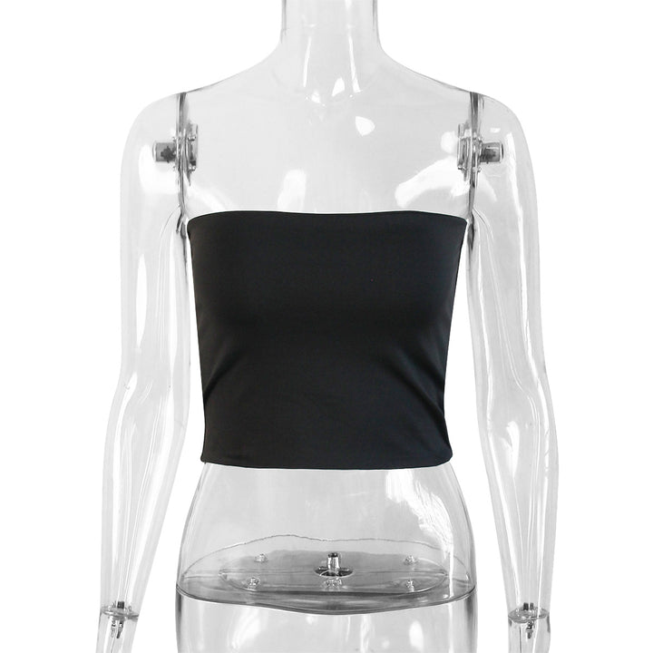 Women's Strapless Crop Top made of elastic material Lune London