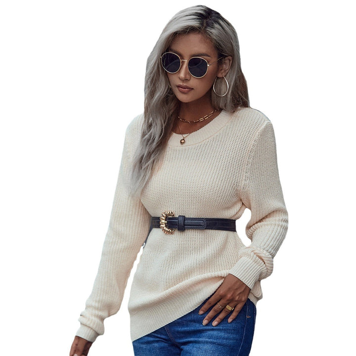Pull en tricot pour femme avec ceinture ajustée Chic & Stil
