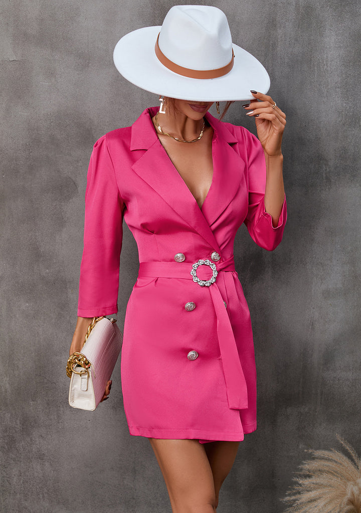 Blazer dress for women with a chic waist and elegant button details Lune London
