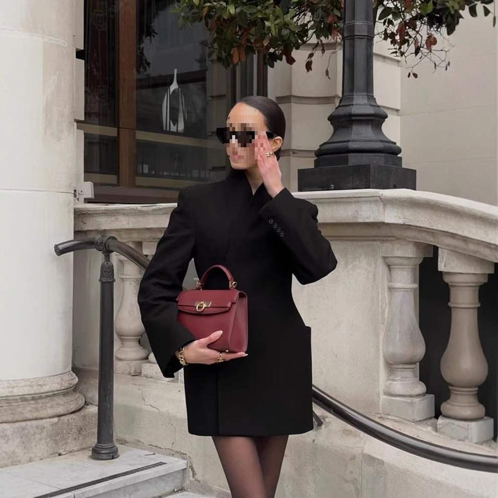Ladies elegant blazer with waist belt and practical pockets Lune London