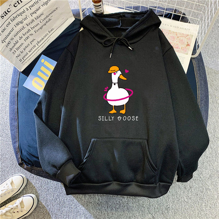 Women's hoodie with funny duck motif Chic & Stil