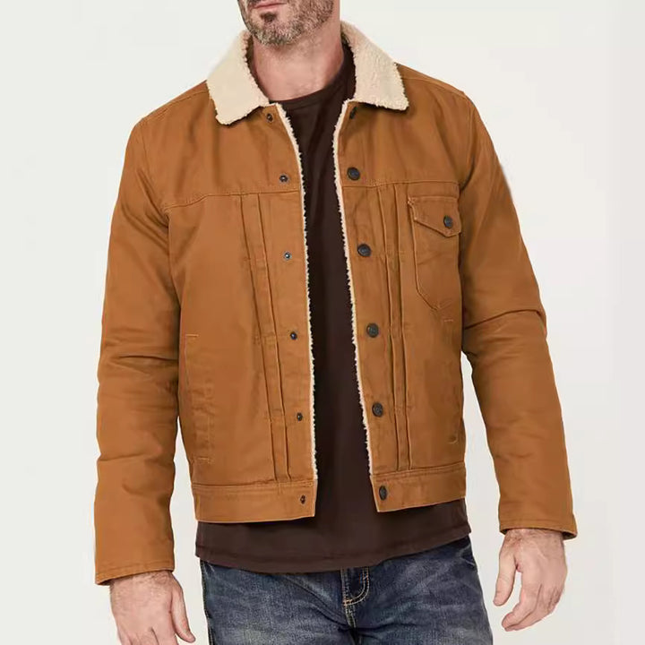 Men's soft and stylish fleece jacket with snap buttons Lune London
