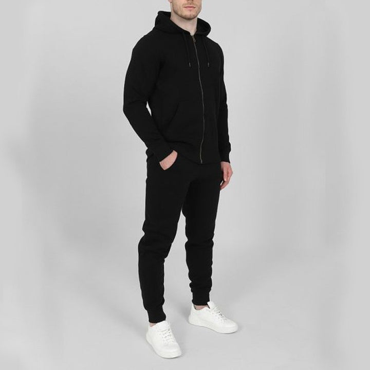 Men's sporty jogging suit set with practical pockets and high collar Lune London