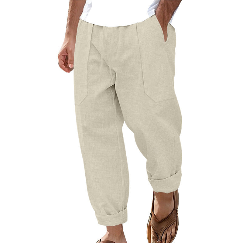Casual cargo pants for men with side pockets and elastic waistband Lune London