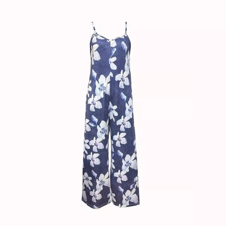 Ladies Lightweight Summer Jumpsuit with Wide Legs and Practical Pockets Lune London
