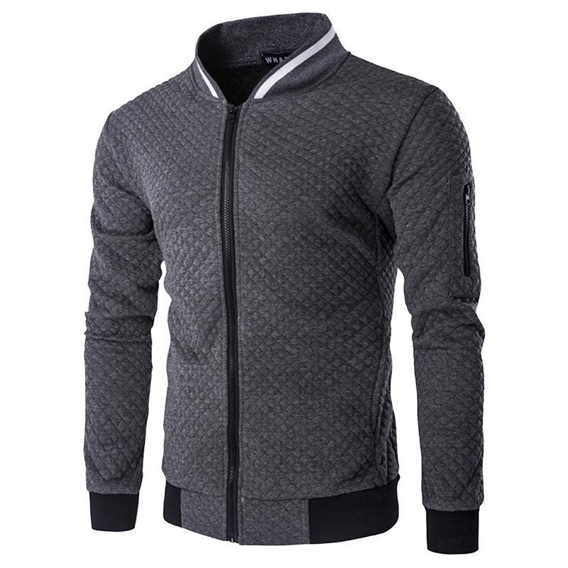 Elegant quilted jacket for men with full zip and structured design Lune London