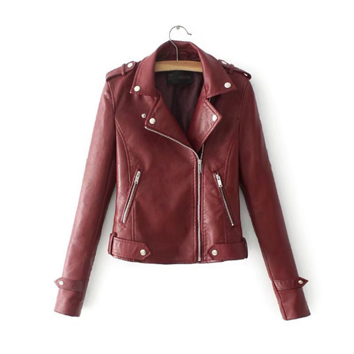 Stylish faux leather biker jacket for women with modern cut Lune London
