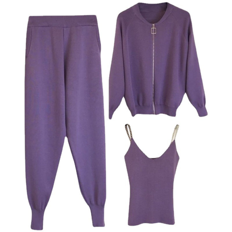 Women high quality leisure suit with zipper Lune London