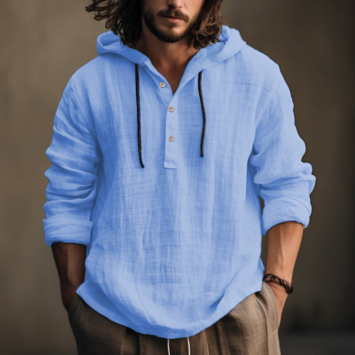 Men's casual linen hoodie from Lune London