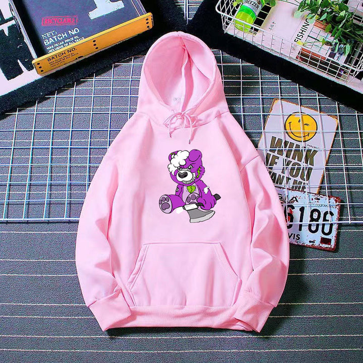 Women's hooded sweatshirt with charming bear motif Chic & Stil