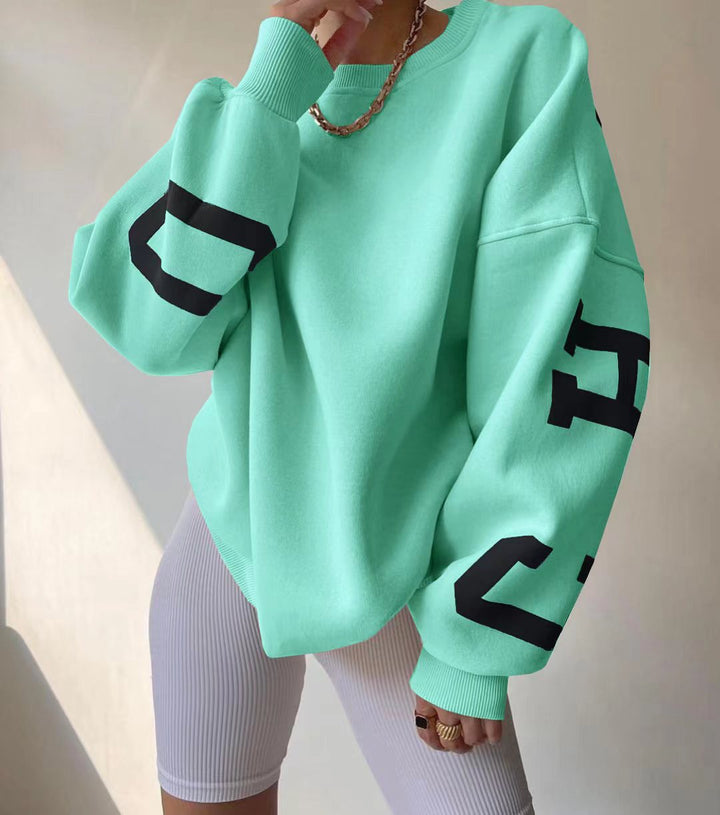 Oversized sweatshirt for women with Lune London logo catchy