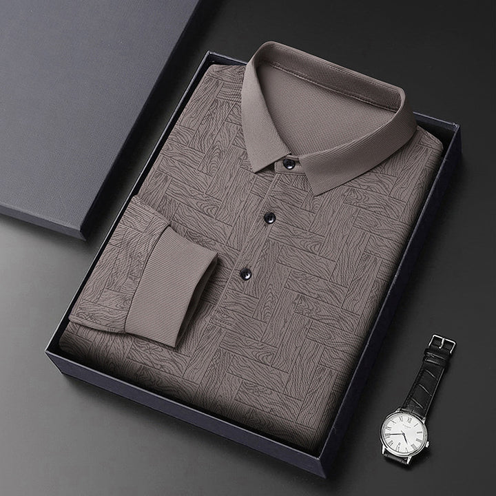 Stylish men's polo shirt with a refined structure design and an elegant button placket Lune London