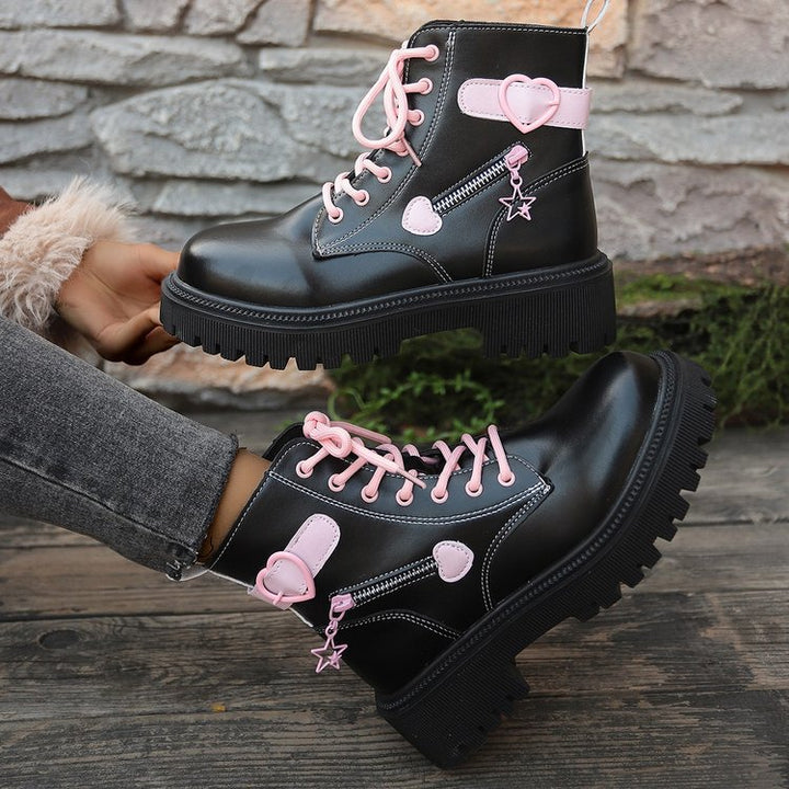 Fashion boots for ladies with heart and star details Lune London