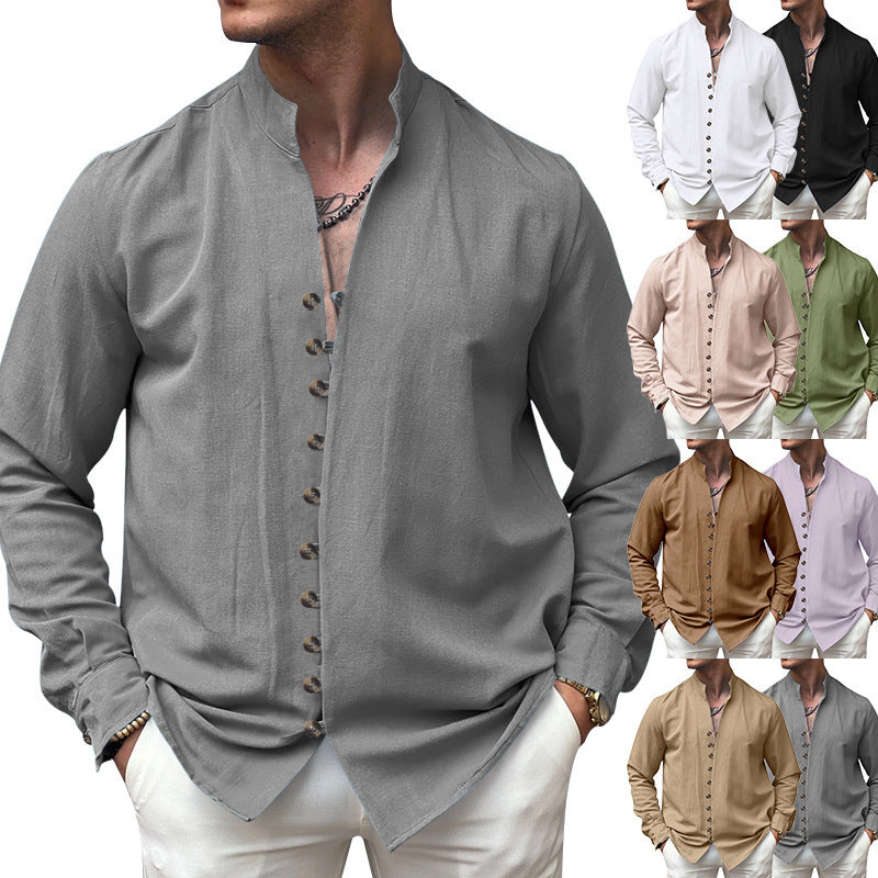 Chic long sleeve shirt for men with button details Lune London