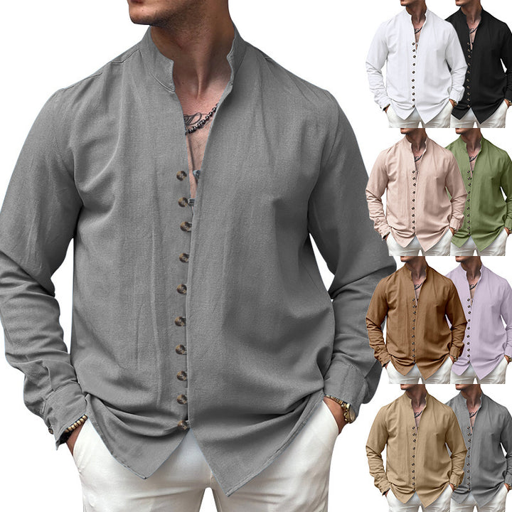 Chic long sleeve shirt for men with button details Lune London