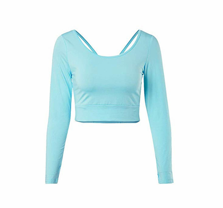 Women's short sporty top with unique back design Lune London