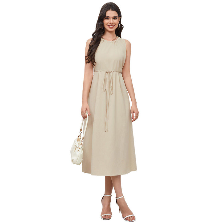 Robe mi-longue pour femme avec cordon élégant et ourlet flottant Chic & Stil