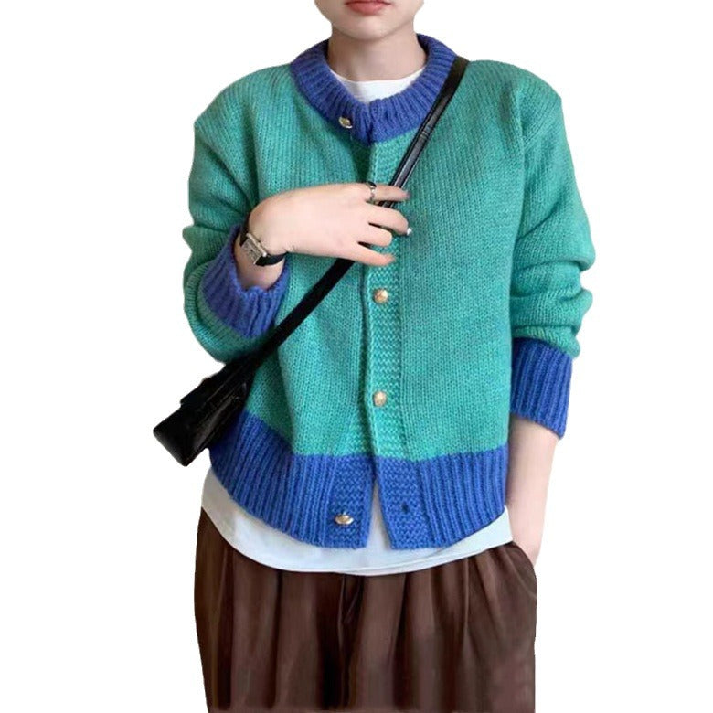 Cardigan pour femmes avec motif complexe et accents colorés Chic & Stil