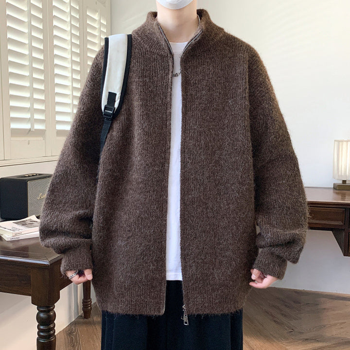 Chic and cozy zippered cardigan for ladies with high zipper Lune London