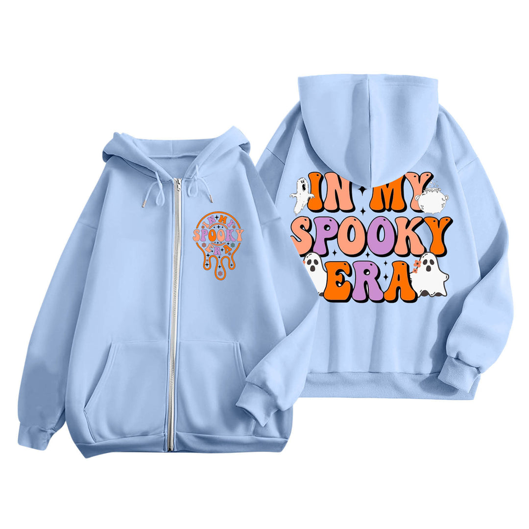 Hoodie pour femmes avec imprimé effrayant et poches kangourou Chic & Stil