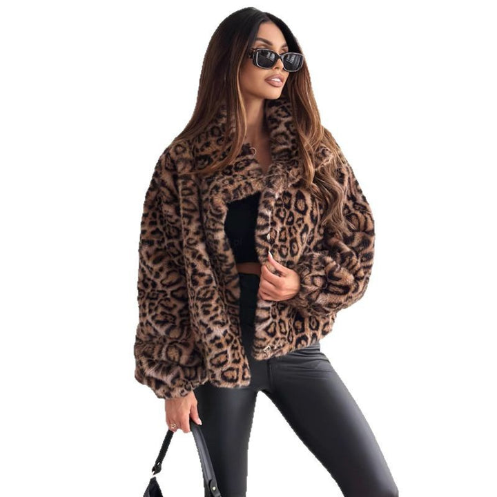 Ladies soft leopard fur jacket Lune London