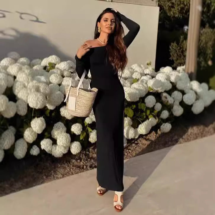 Lune London Long Sleeve Backless Maxi Dress for Women