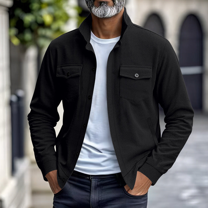 Men's casual cord jacket with practical chest pockets Chic and style