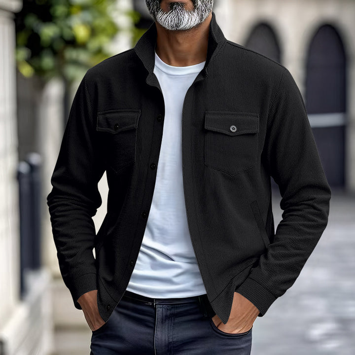 Men's casual cord jacket with practical chest pockets Chic and style
