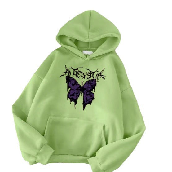 Women’s Hoodie with Artistic Butterfly Design Chic & Stil