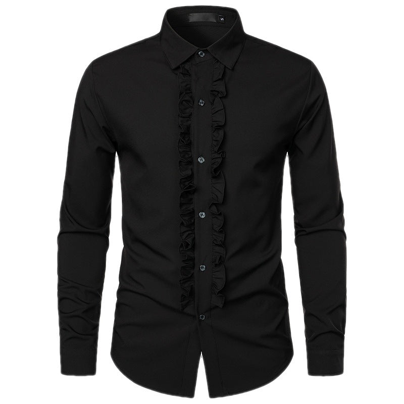 Men's Elegant Shirt with Ruffle Details Lune London