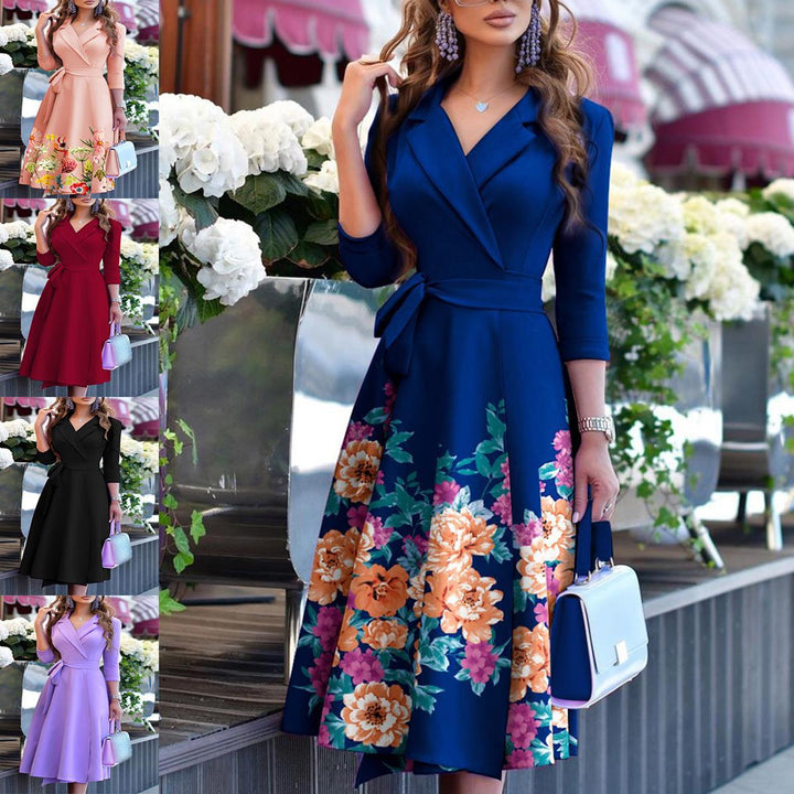 Elegant wrap dress for women with floral design Lune London