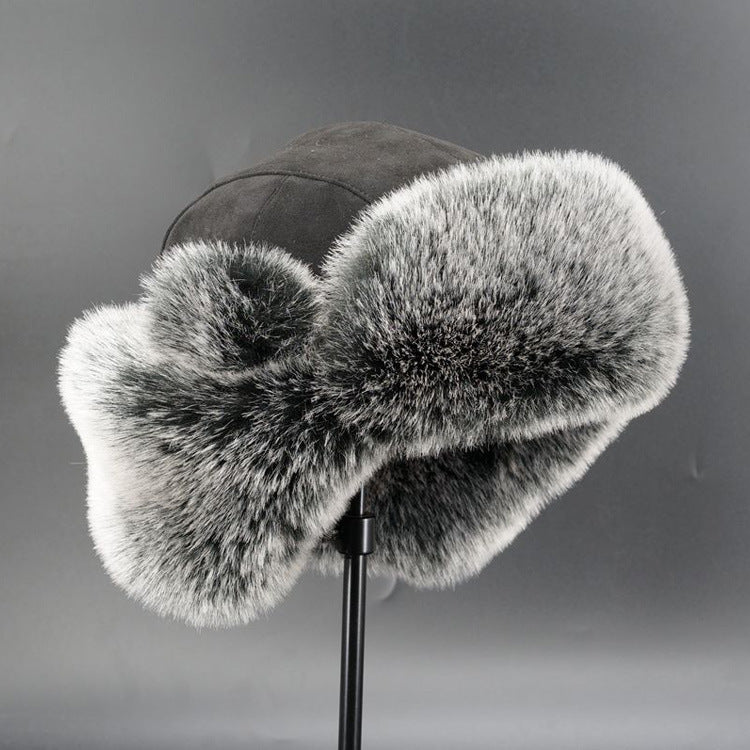Women's warm faux fur hat with ear protection Lune London